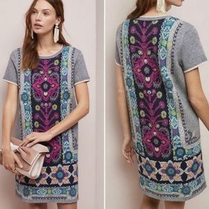 Anthropologie Multicolor Embroidered Dress